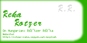 reka rotzer business card